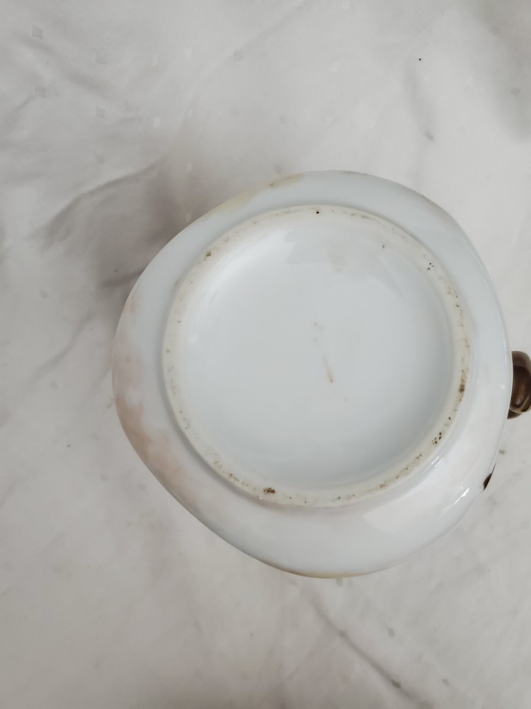 Dimpled Decorative Handpainted Ceramic Pitcher - Signed Alice Olson