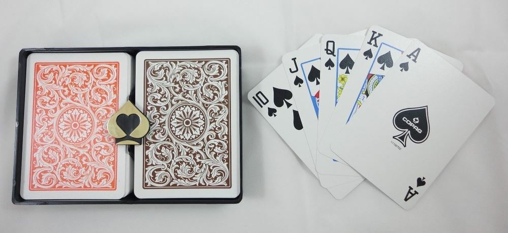 COPAG 1546 Orange & Brown - Regular Index - Poker