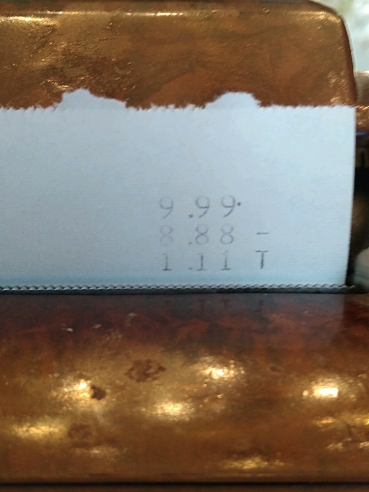 Vintage VICTOR 8 Digit Adding / Subtracting Machine Brown/Green - WORKING 