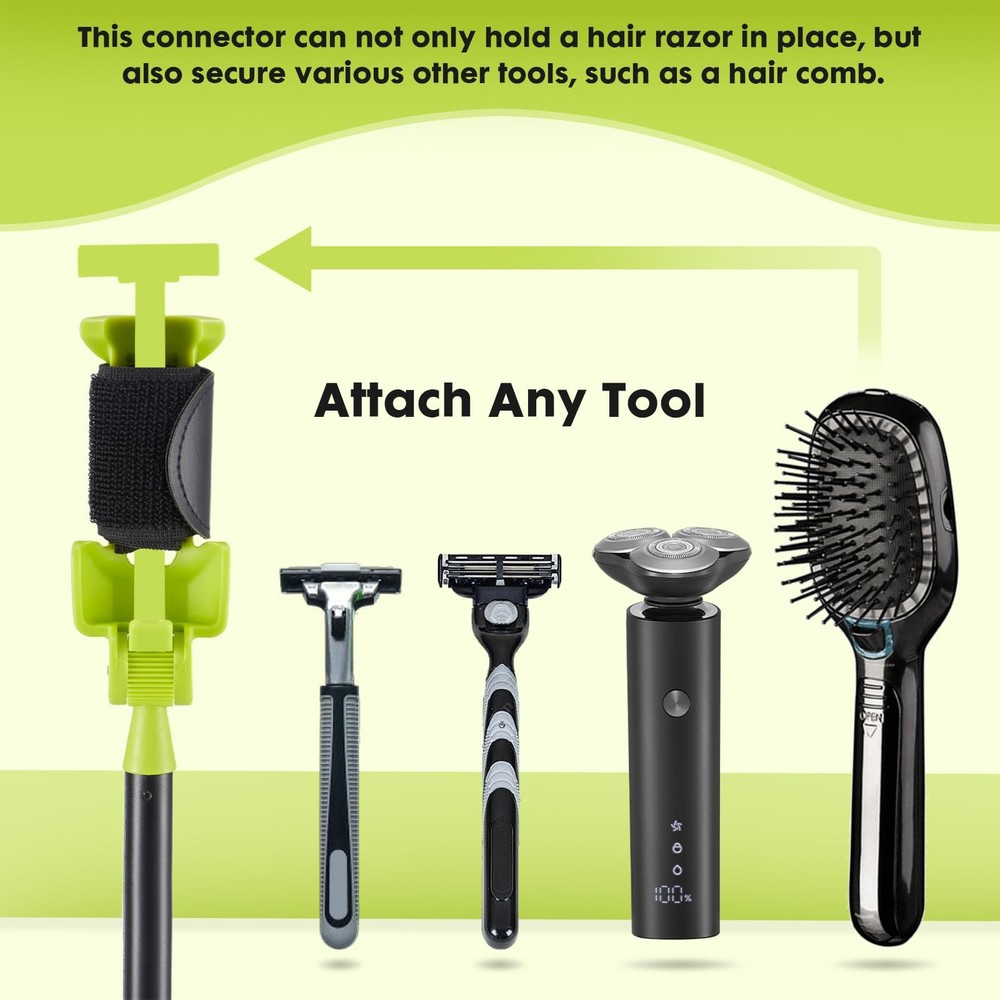 Back Shaver Extension Handle Razor Adjustable Angle Telescopic 13-25 Inch