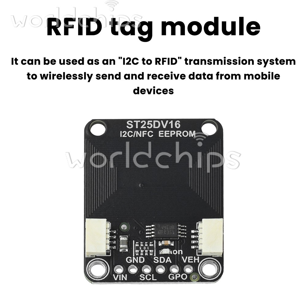 ST25DV16K I2C RFID Dynamic Tag Module Compatible with STEMMA QT/Qwiic Interface