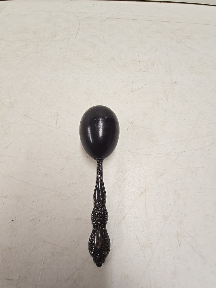 Antique Victorian Sterling Silver Handle Sewing Sock Darning Egg