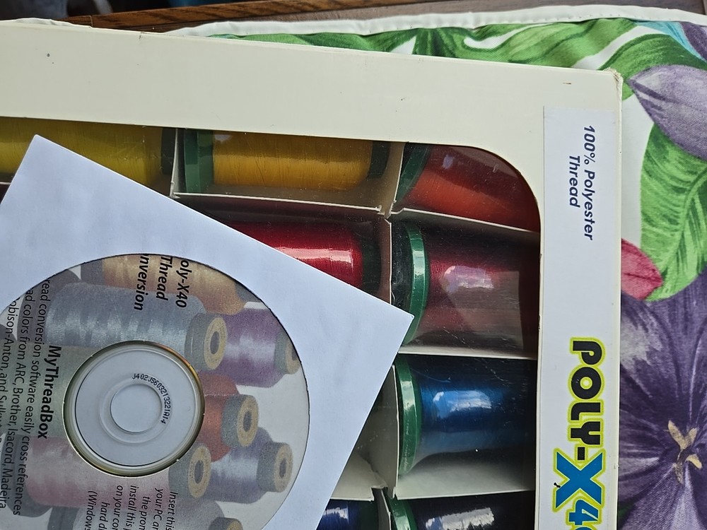 Poly X40 Embroidery Thread Kit, Spools Color-Fast Polyester