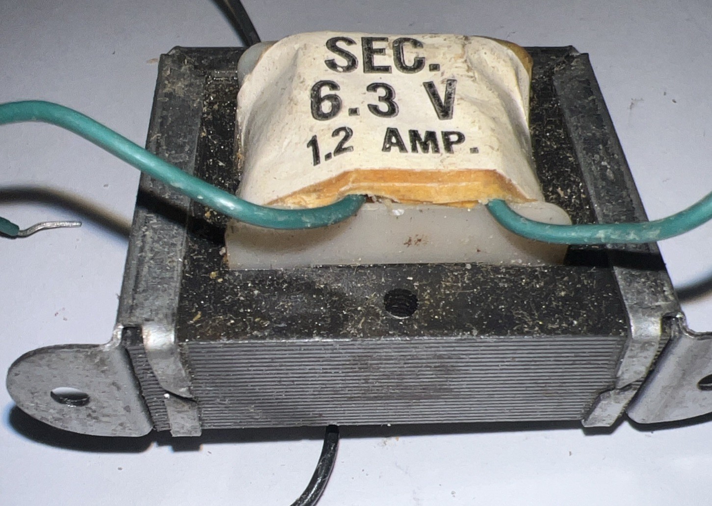 Filament Transformer 117vac Primary 6.3vac 1.2 Amps New old stock Model 27-050