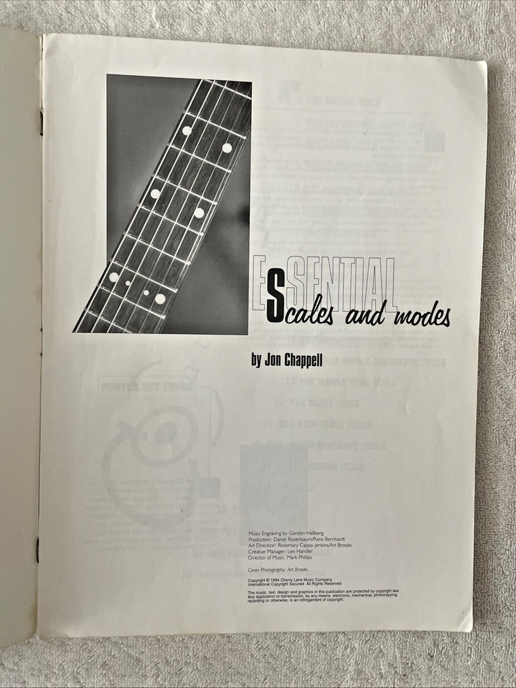 Essential Scales and Modes By Jon Chappell Beginners Guide Multiple Styles 1994