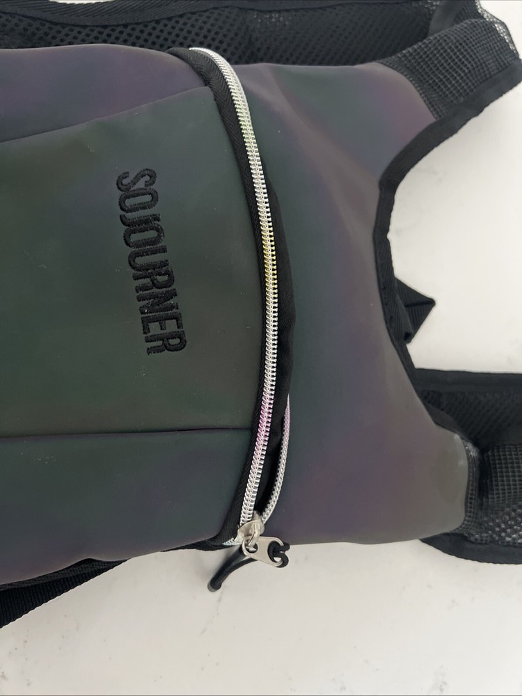 Sojourner Hydration Backpack No Bladder* Metallic Finish Two Zipper Pockets