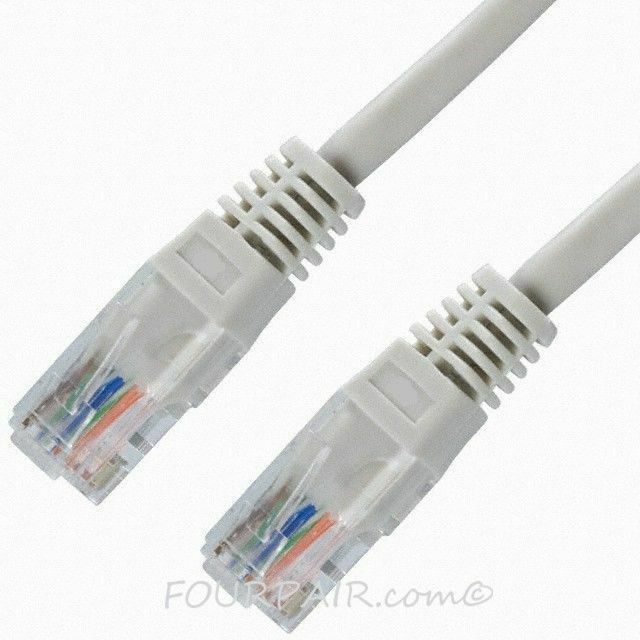 5 Pack Lot - 2ft CAT6 Ethernet Network LAN Router Patch Cable Cord Wire White