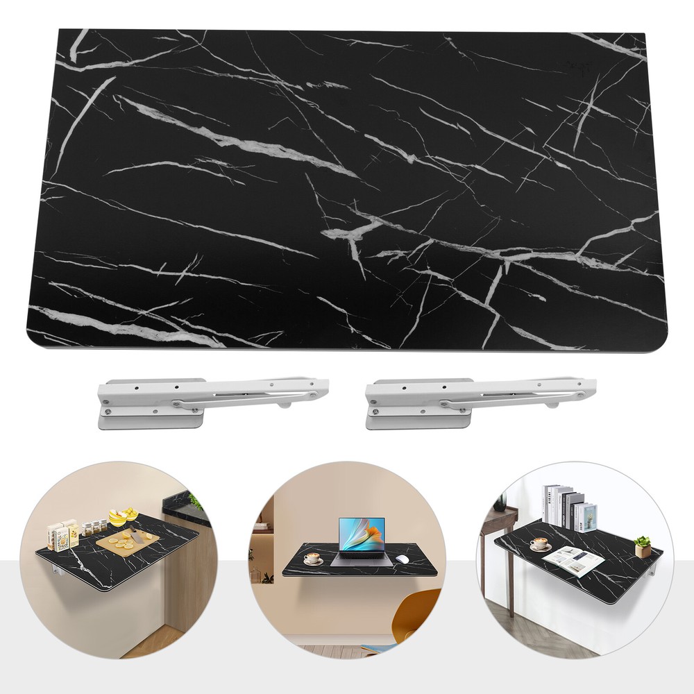Black Folding Wall Desk, Wall-mounted Folding Table, Wall Mounted Folding Table