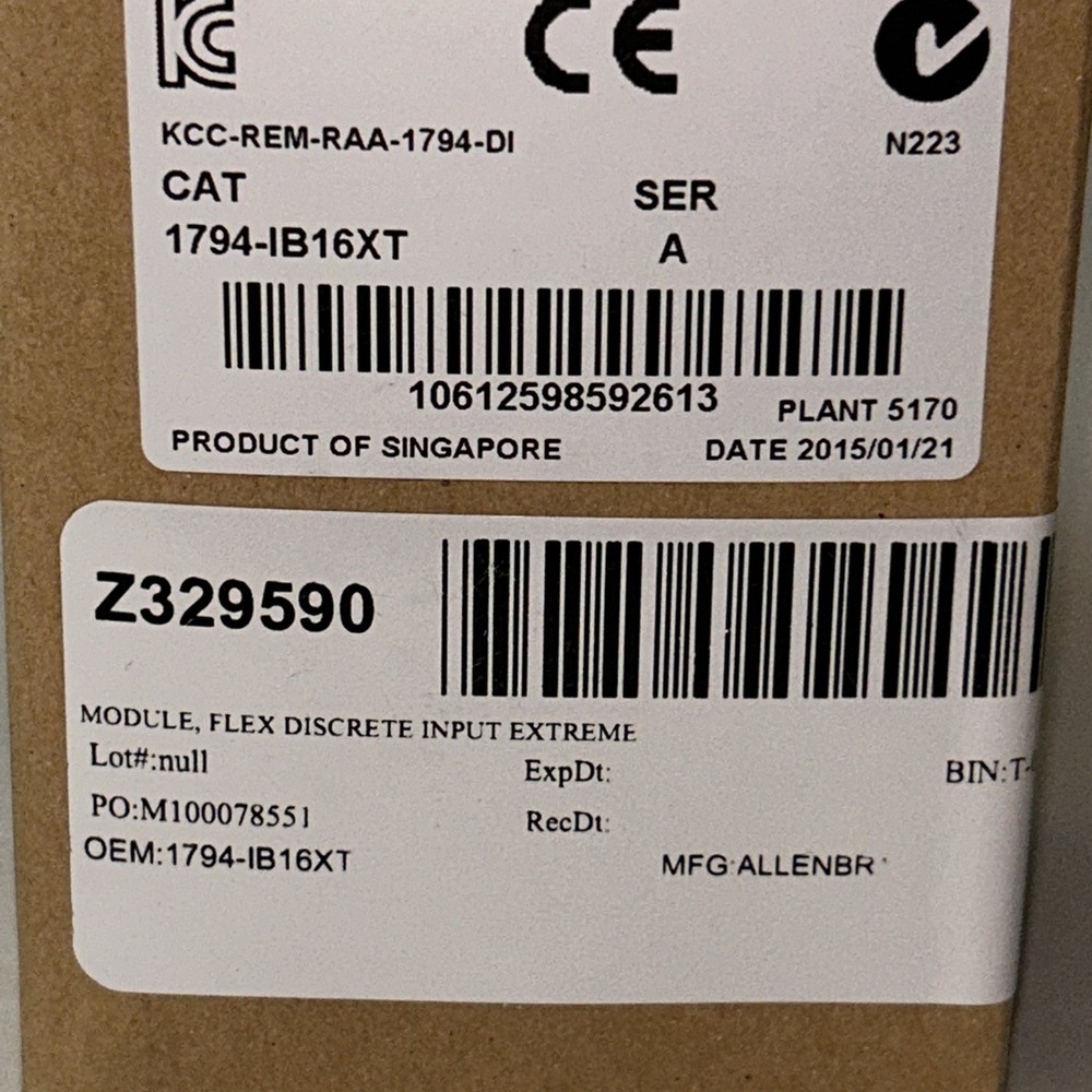 Factory Seal AB 1794-IB16XT Ser A Flex XT 16 Point Digital Output Module