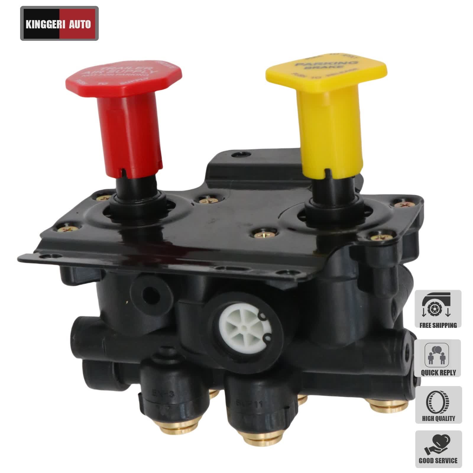 For Volvo VNL Dash Valve Dual Park Brake With 5 Ports 24340522 21315044 K035691