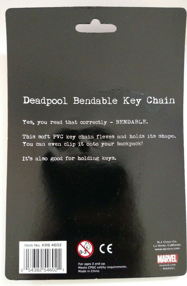 Deadpool Logo with Swords Keychain