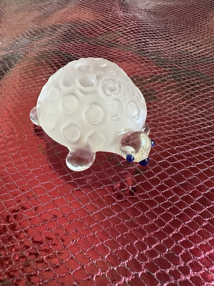 Frosted Crystal Turtle Figurine