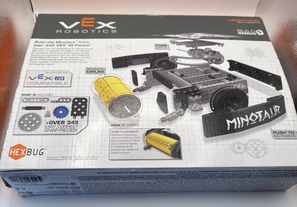 HEXBUG VEX Robotics BattleBots Construct Minotaur STEM Starter Build Genius New