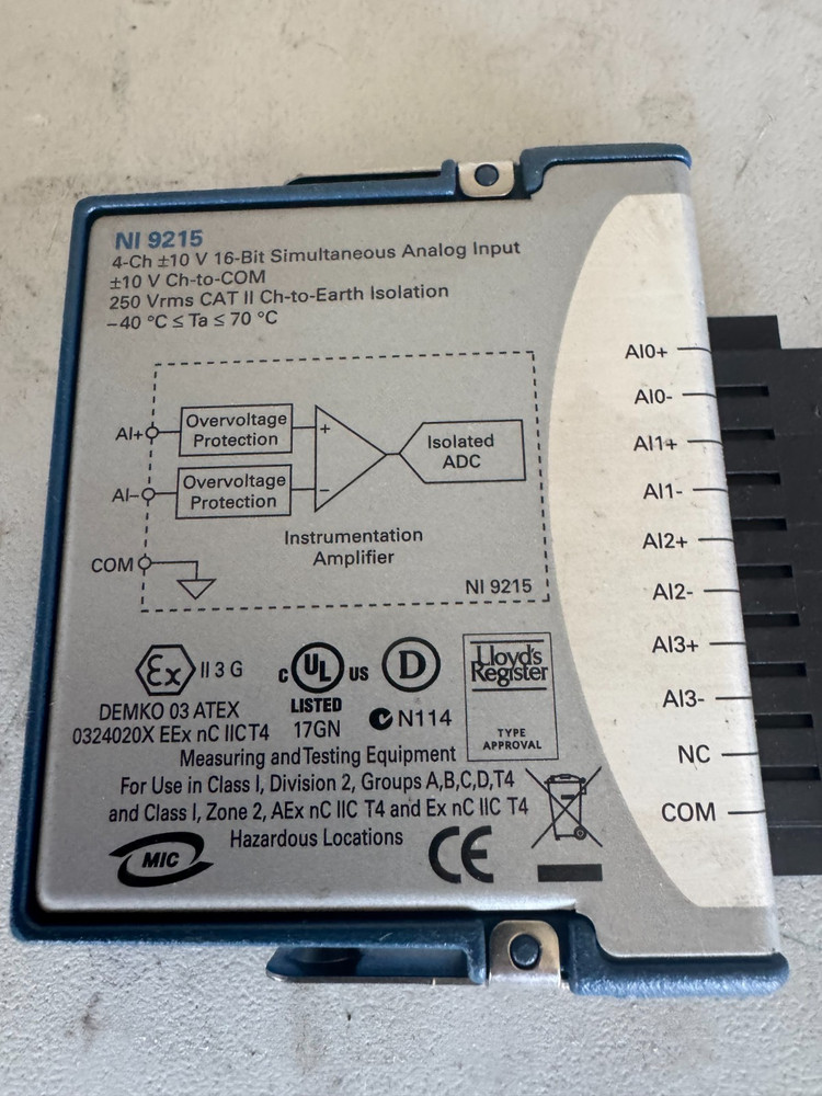 USED National Instruments cDAQ Analog Input Module NI 9215