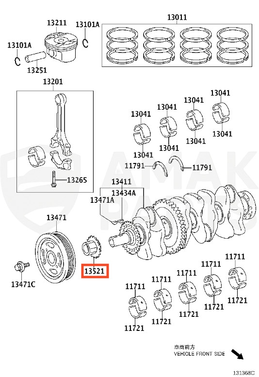 Genuine OEM Timing Chain Kit for Toyota Camry Rav4 Venza Highlander 2ARFE 1ARFE