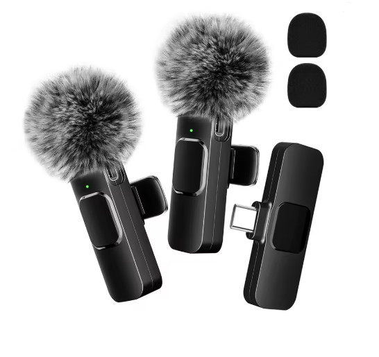 Mini Wireless Microphone (2 Lavalier Microphone)