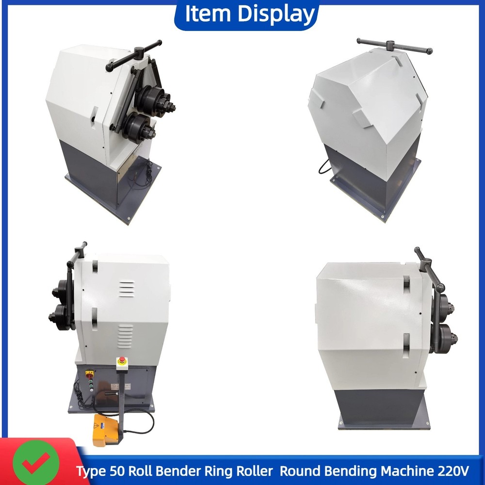 Type 50 Roll Bender Ring Roller Pinch Roll Bender Round Bending Machine 220V