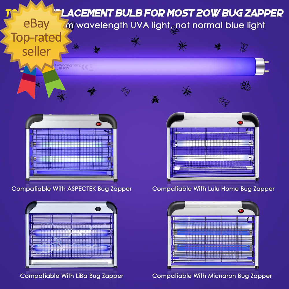 12 Pack Bug Zapper Replacement Light Bulbs 10W for 20W Indoor Bug Zapper