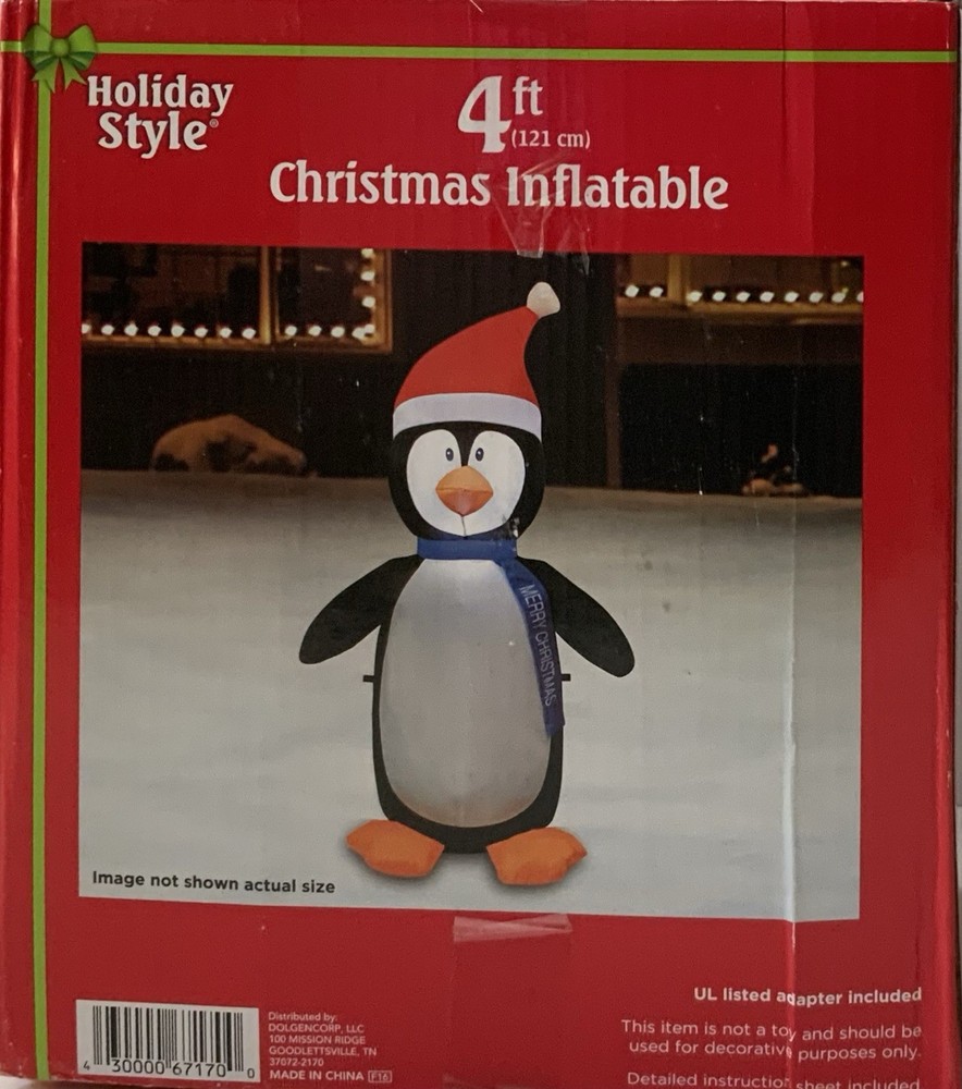 Christmas Inflatable Penguin 4ft