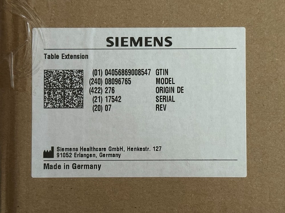 Siemens 08096765 Table Top Extension 8096765