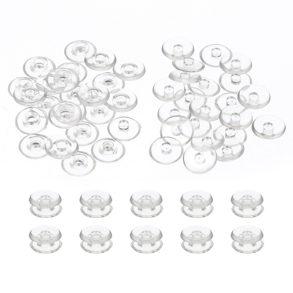 M5*2mm Plastic Binding Post, 24 Sets Plastic Chicago Screws, Transparent