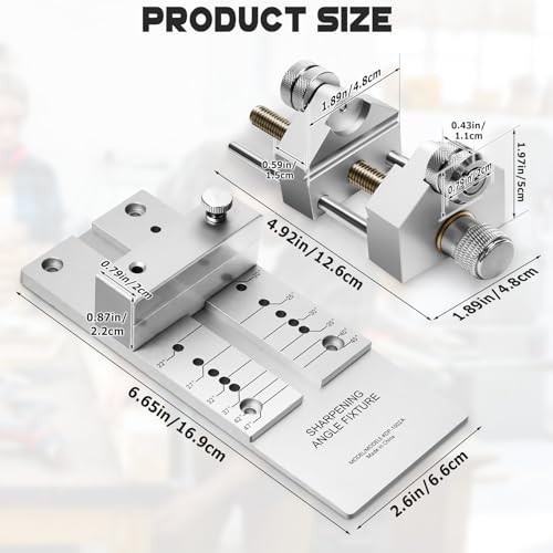 Precision Chisel Sharpening Jig - Adjustable Angle Guide for Woodworking Tools