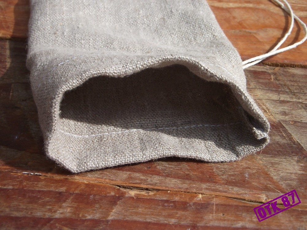Small linen bag, ideal for sunflower seeds or tea. WW2, Reproduction