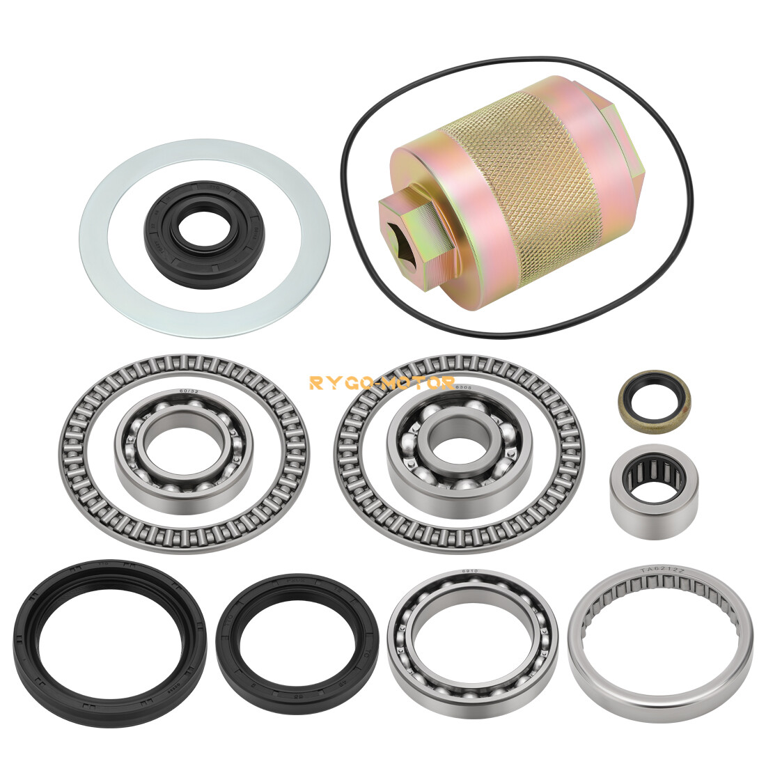 Front Differential Bearing Seal Kit W/ Nut Tool for Kawasaki Brute Force 650 750