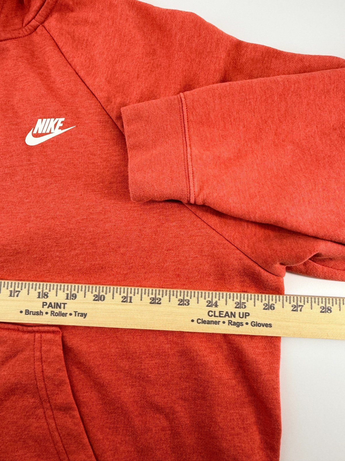 Nike Hoodie Womens XL Orange Quarter Zip Pullover Hooded Sweatshirt Swoosh