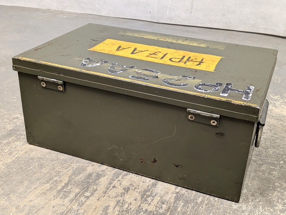 British Army Small Lockable Field Chest Document Transport Storage Case Tool Box