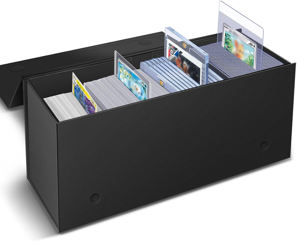 Semi Rigid Card Holder, Magnetic and Semi Rigid Card Storage Box – 1Ct, Black