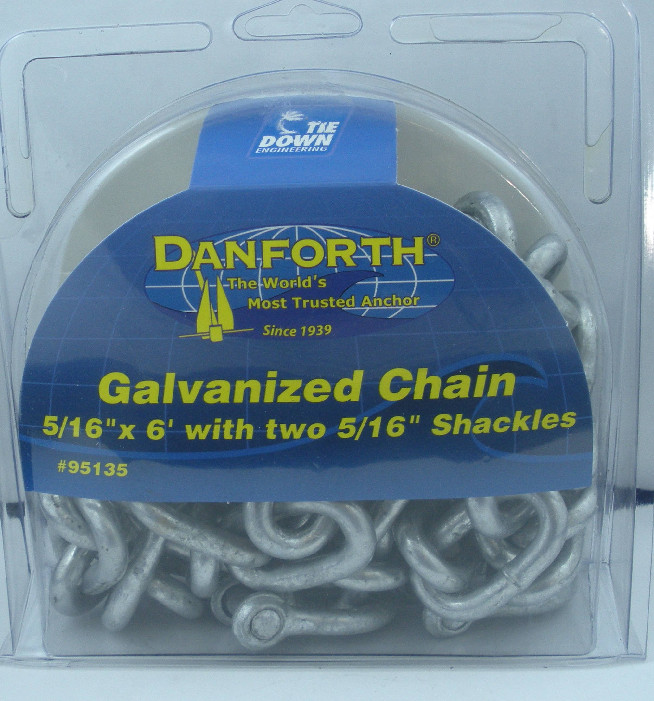Tie-Down Engineering 95135 5/16`` x 6ft Galvanized Anchor Chain