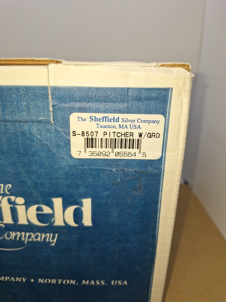 Vintage Sheffield Silverplate Pitcher With Ice Guard, Model S-8507