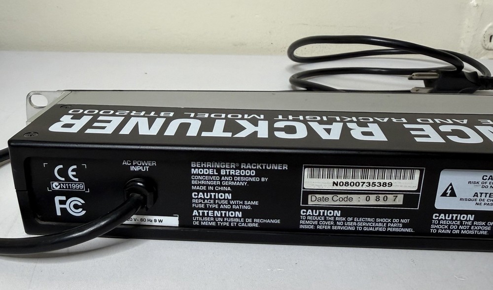 Behringer BTR2000 Rack Tuner 19” w/ Metronome