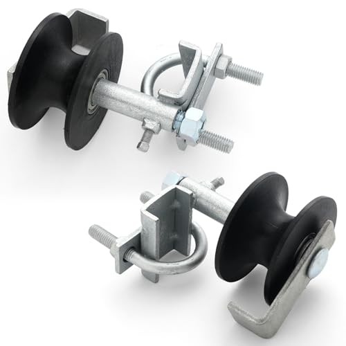 2 Pcs Chain Link Nylon Rolling Gate Track Wheel Rollers, Sliding Gate Rollers