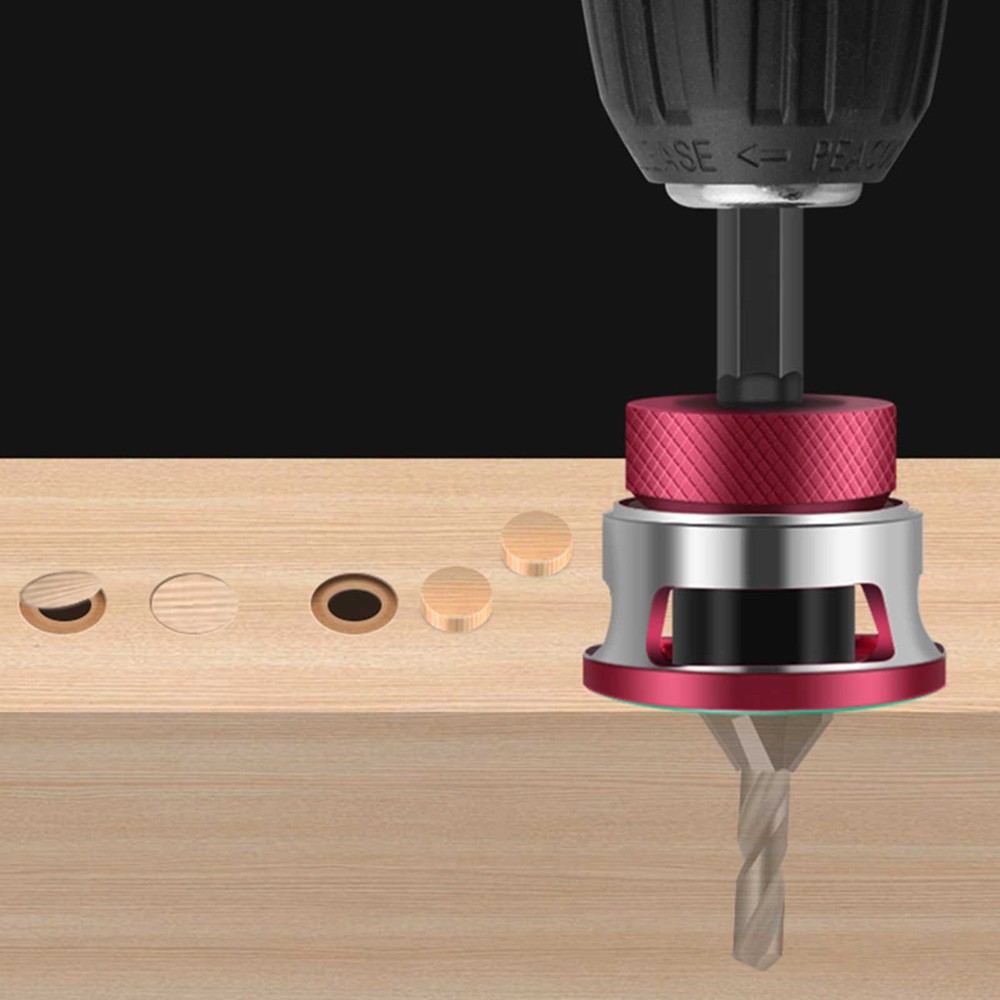 6PCS Adjustable Depth Stop Drill Bit Set for Countersinking Wood Screws Holes