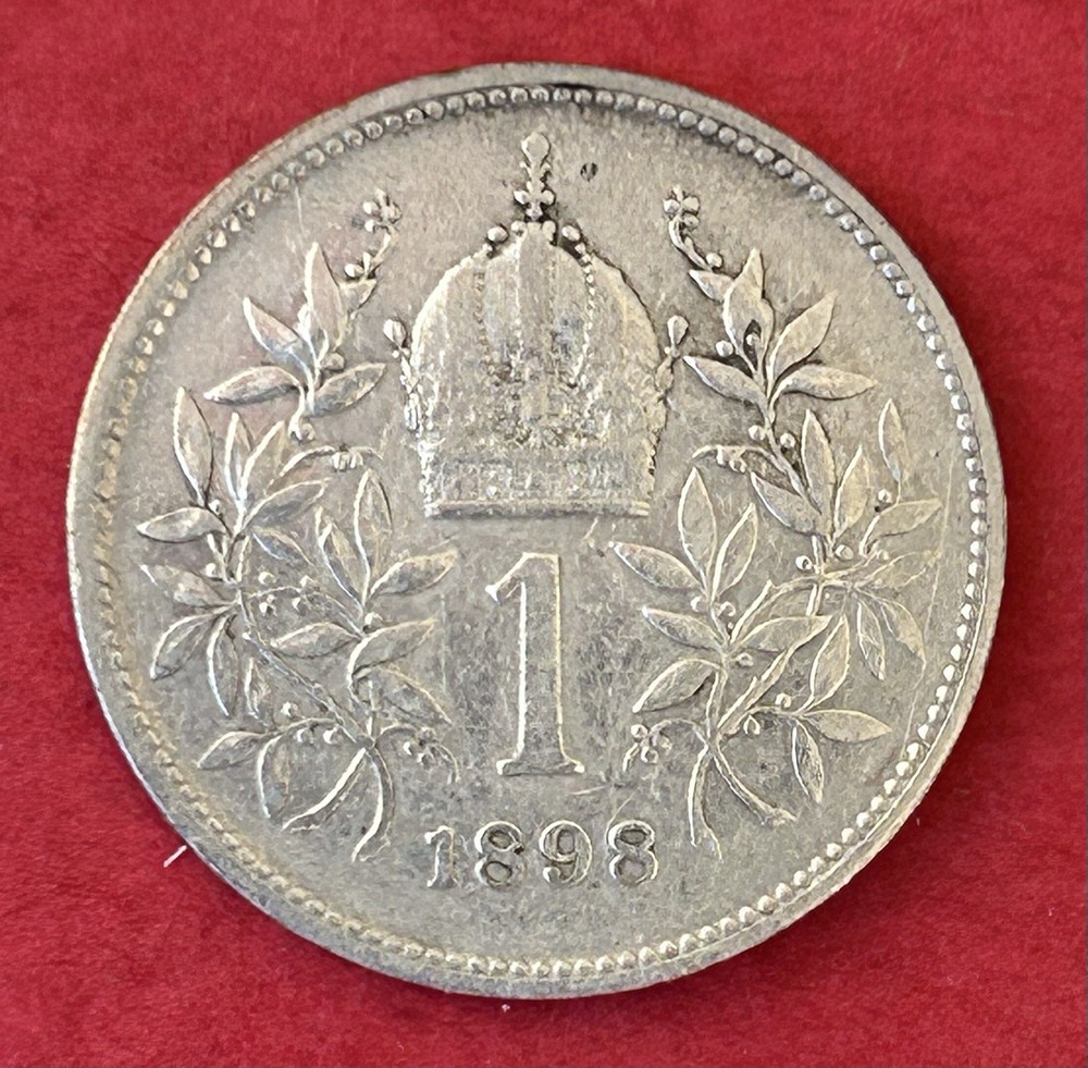 1898 Austria 1 Corona Silver Coin