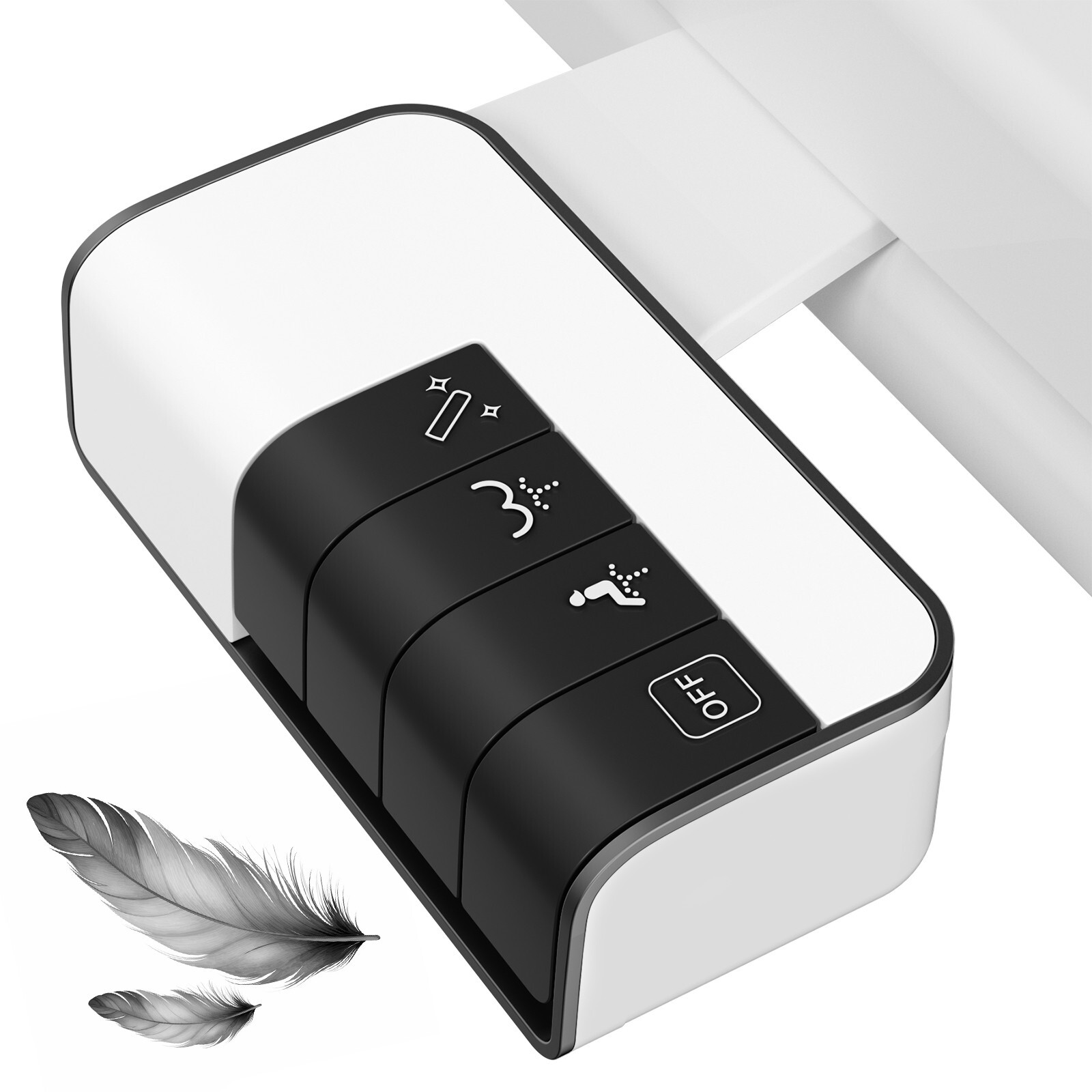 Bidet Fresh Water Spray Kit Non Electric Toilet Seat Attachment with Dual Nozzle