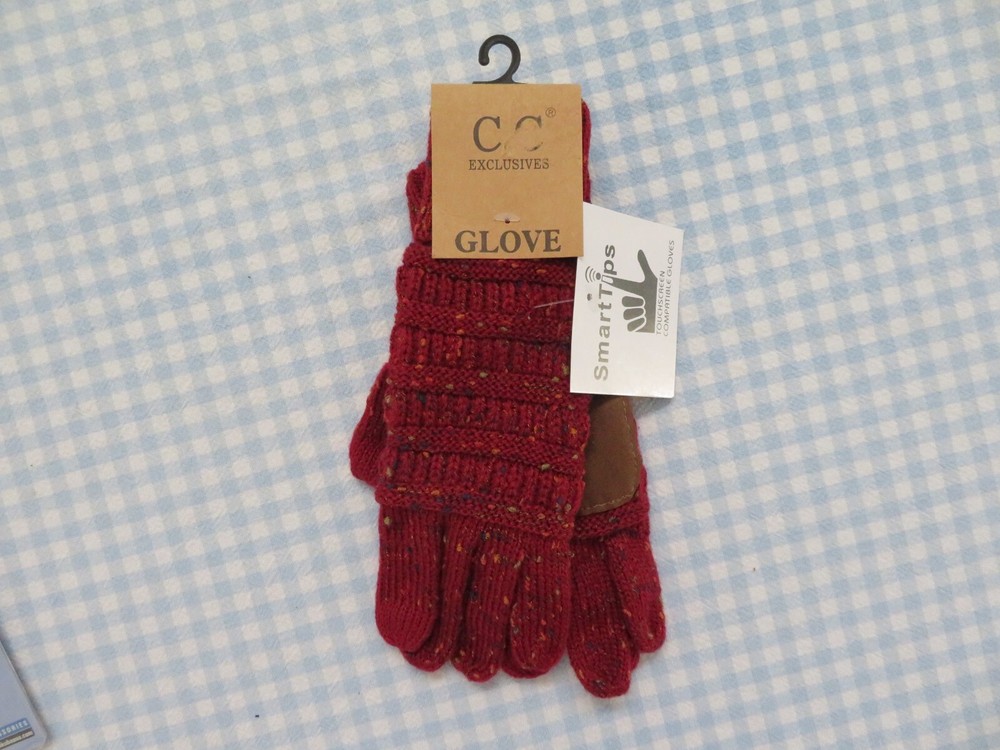 CC EXCLUSIVES SMARTIPS TOUCHSCREEN COMPATIBLE CONFETTI KNITTED GLOVES
