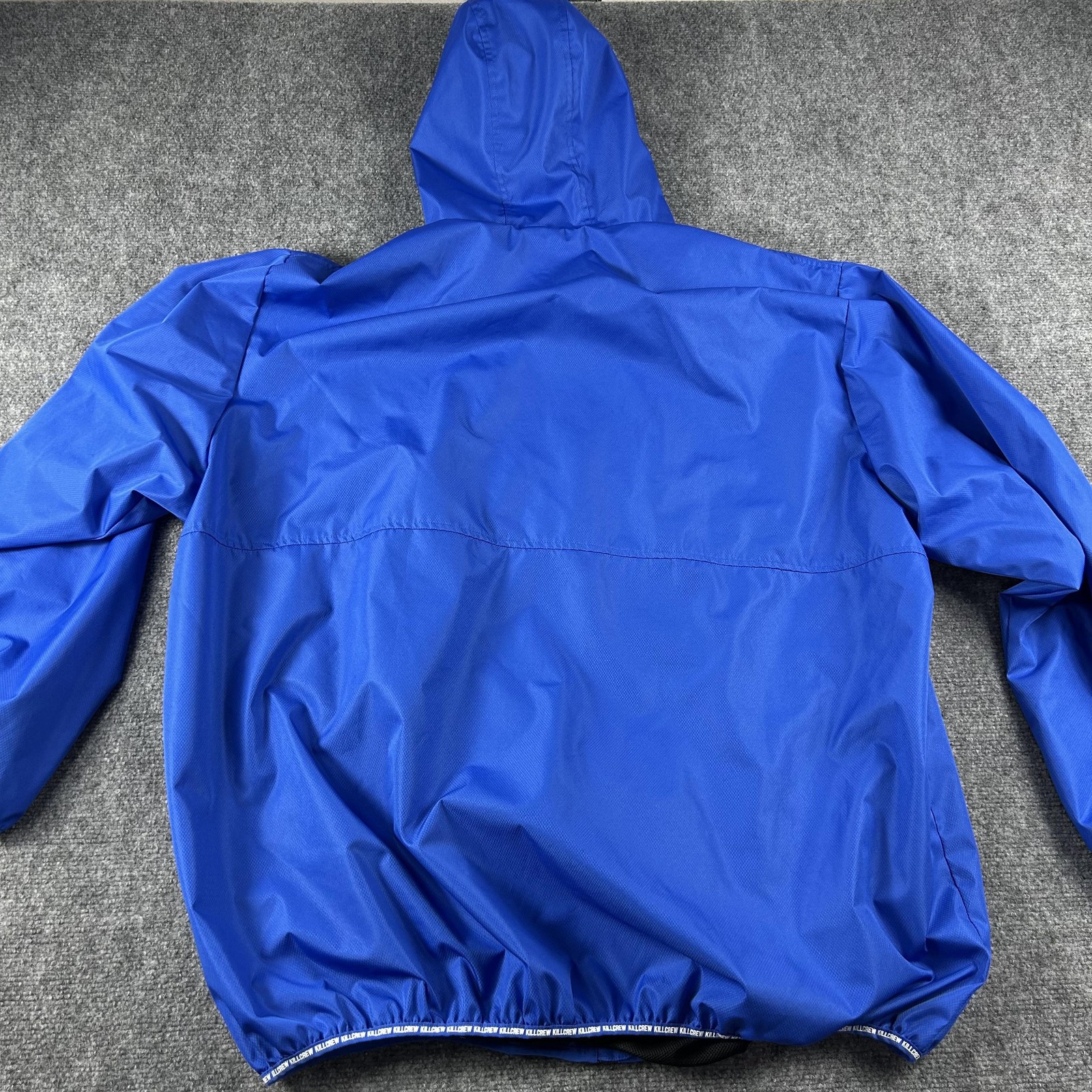 Kill Crew Jacket Mens 5XL Blue Hooded Windbreaker Full Zip Mesh Lined StreetWear