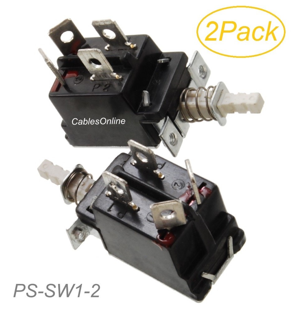 2-Pack Replacement AT Power Supply Push Button Switch - CablesOnline PS-SW1-2