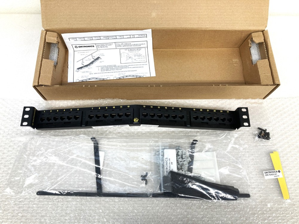 Ortronics OR-PHA6AU24 Clarity Cat6a Angled Patch Panel, 24 Port, New!