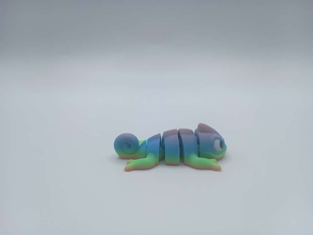 3D Printed Jiggle Pet Angry Chameleon