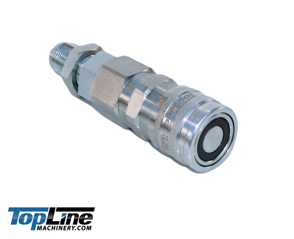 Mounting Bracket with #10 JIC Thread Flat Face Hydraulic Quick Connect Coupler