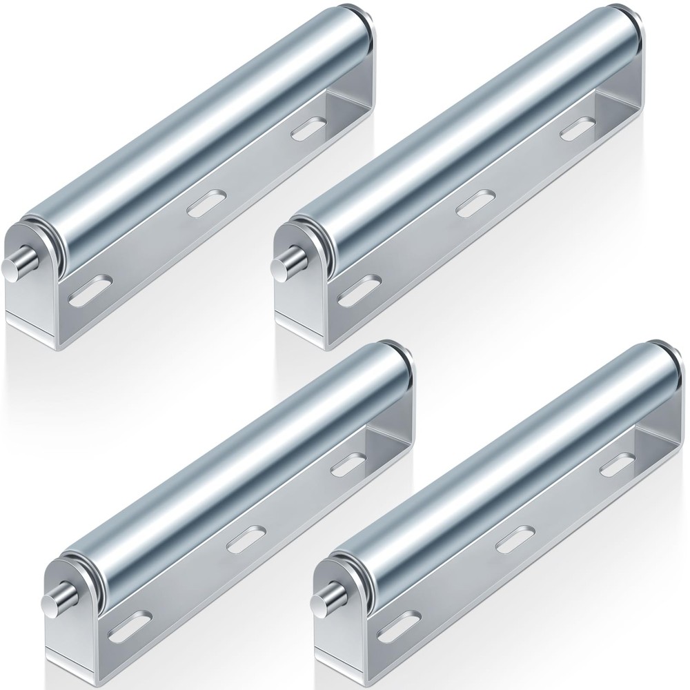 4 Sets 1.5 Conveyor Rollers with Stands for 10 Galvanized Applications
