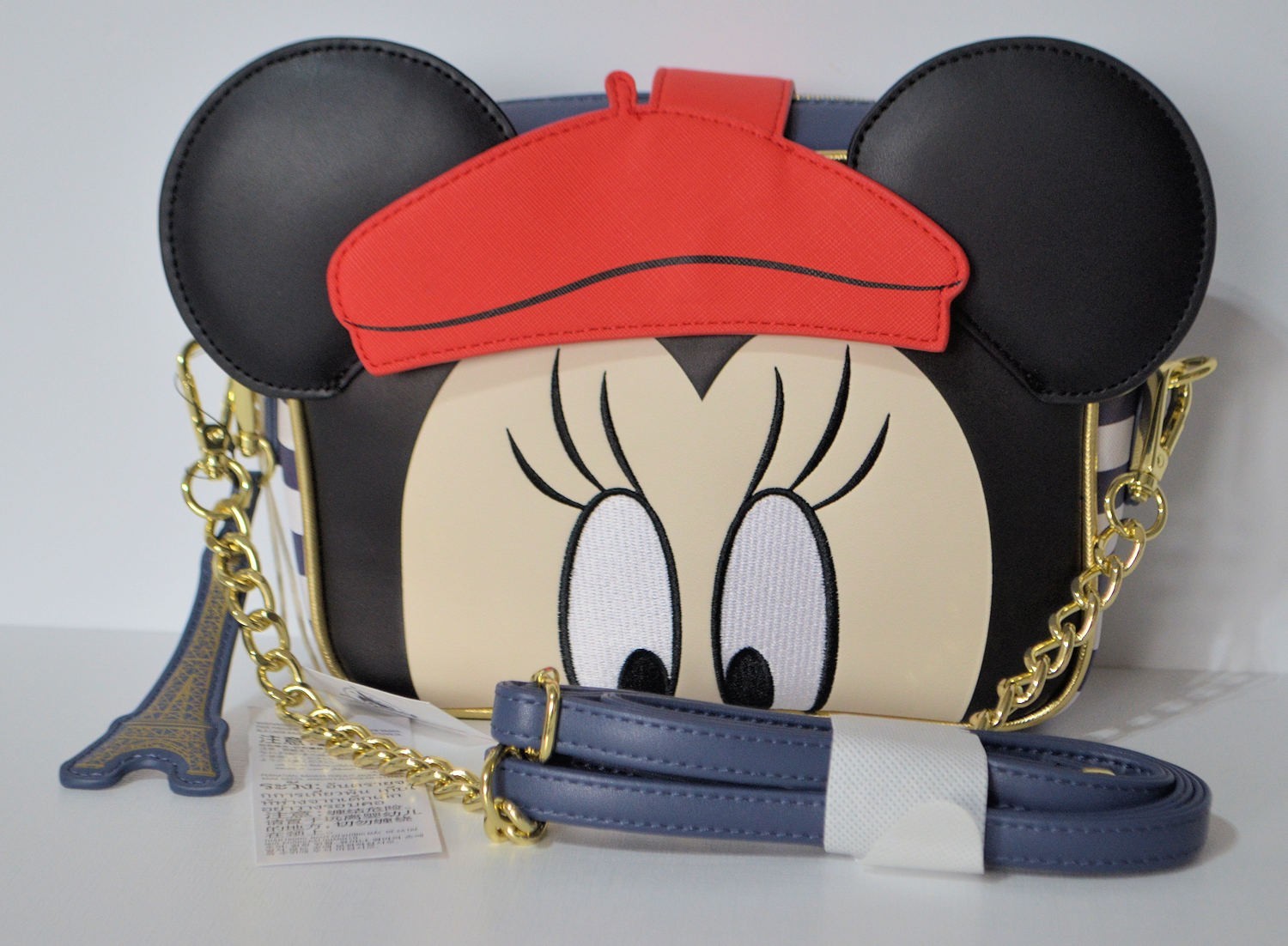 Disney Parks Epcot France Mademoiselle Minnie Mouse Loungefly Wristlet Crossbody