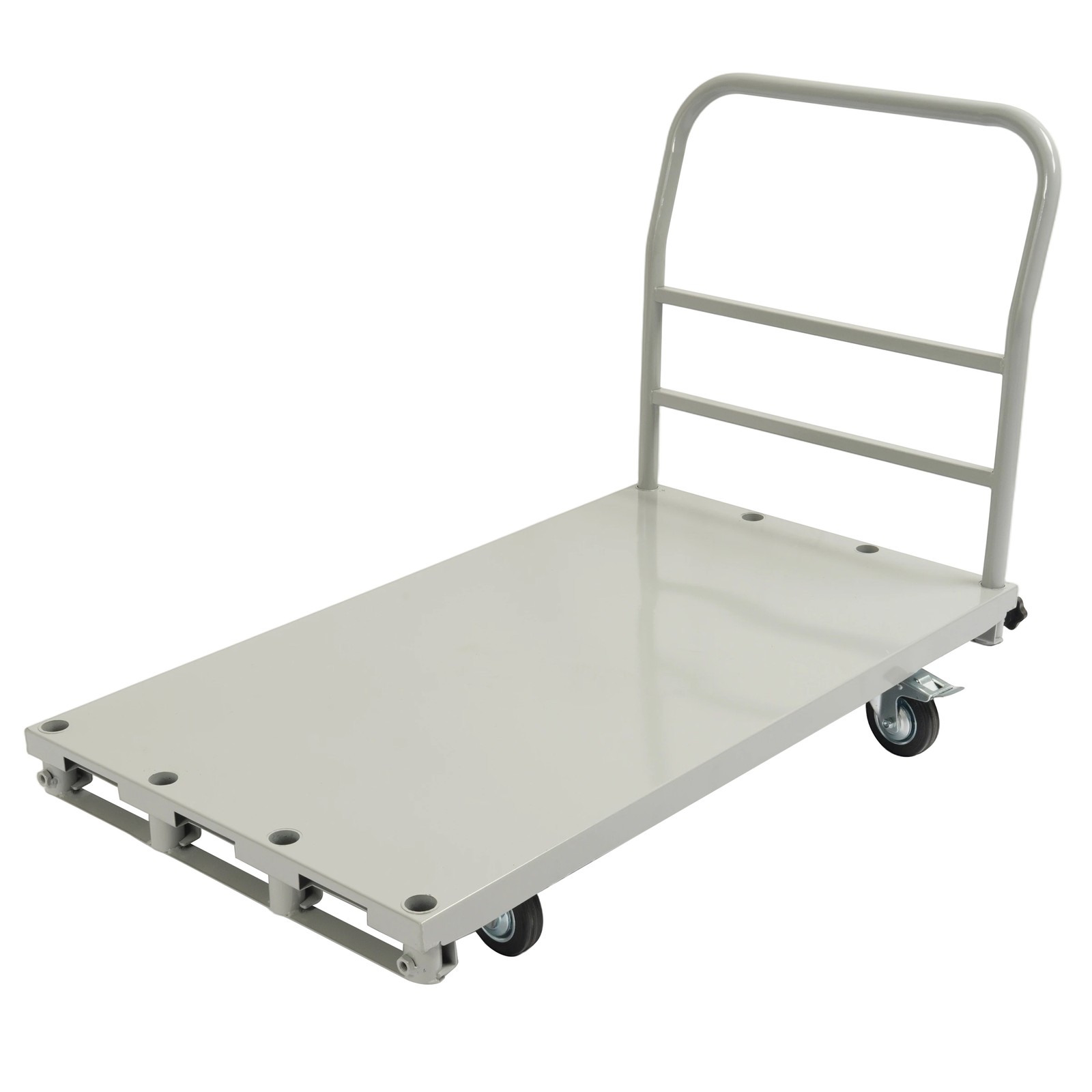 2-in-1 Steel Panel Dolly Drywall Cart 2200lbs Platform Truck Cart with 4 Casters