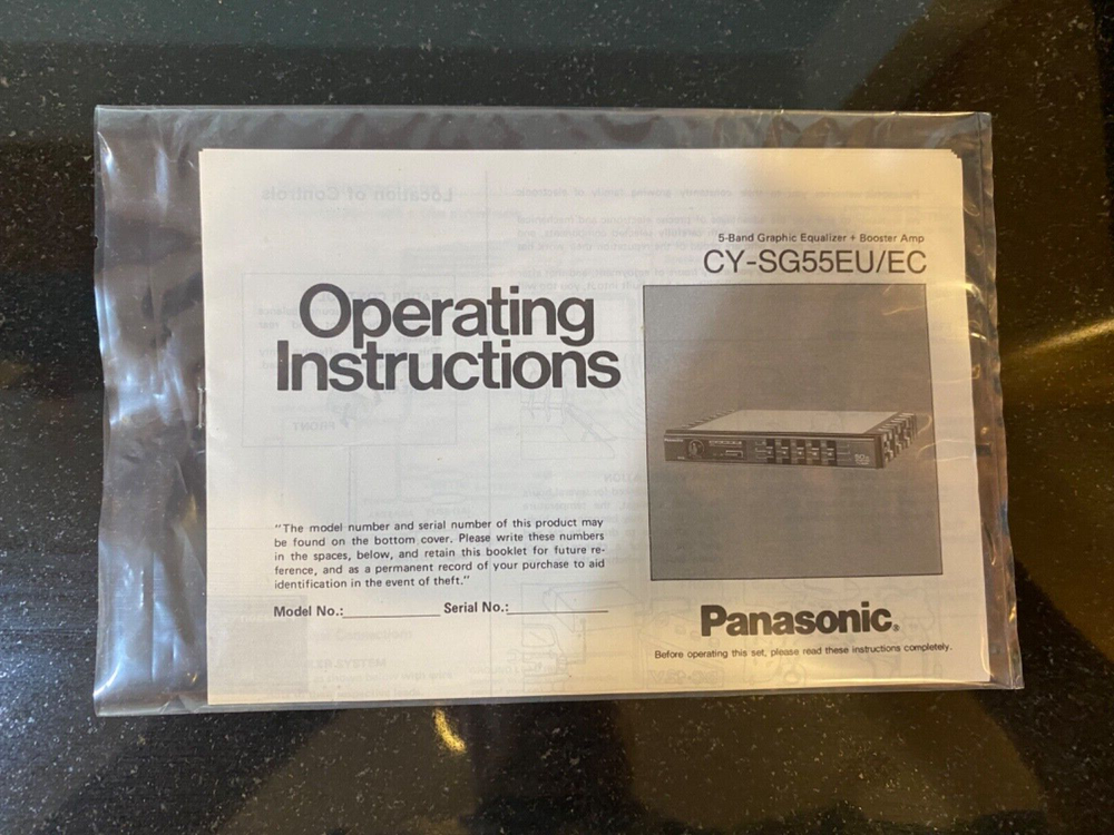 Panasonic CY-SG55EU equalizer/booster