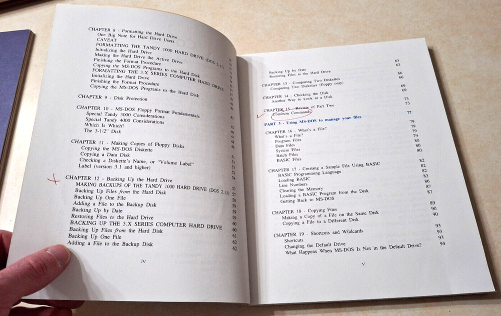 Tandy MS-DOS The Basics Volume 1 Vintage 1985 David A. Lien 3rd Ed Programming