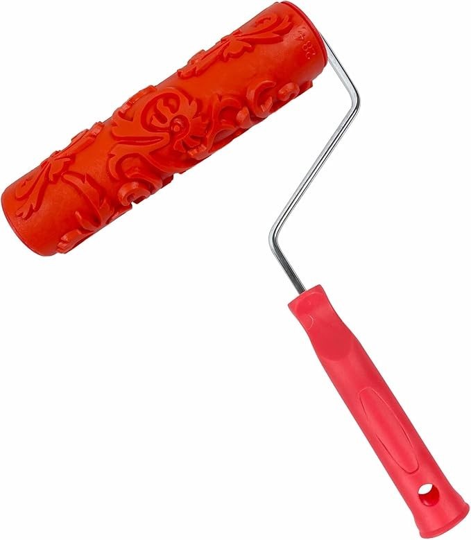 7''Patterned Paint Roller Wall Decoration Classic Brick Embossing Texture Rubber